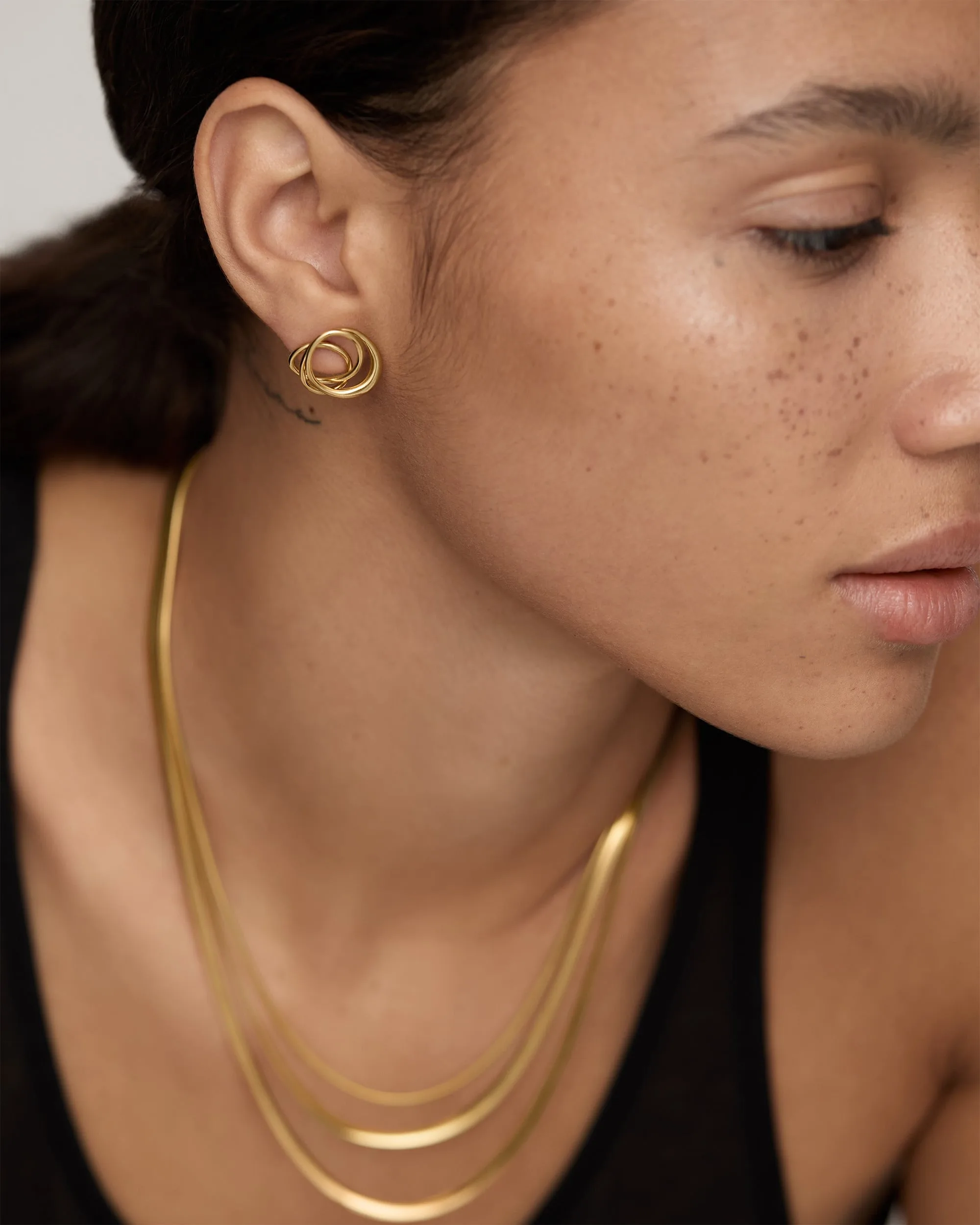 Monica Vinader Nura Wrap Stud Earrings